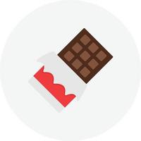 chocoladereep platte cirkel vector