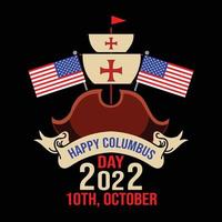 columbus dag t-shirt ontwerp vector