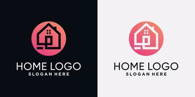 huis logo ontwerpsjabloon met creatief concept vector