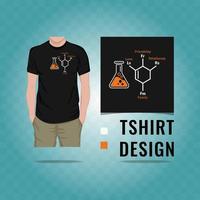 chemische leven t-shirt ontwerp vectorillustratie vector