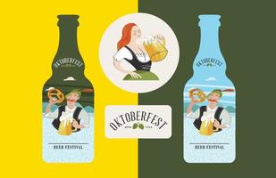 vectorillustratie voor het oktoberfest bierfestival vector