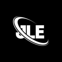 jle-logo. jl brief. jle letter logo ontwerp. initialen jle-logo gekoppeld aan cirkel en monogram-logo in hoofdletters. jle typografie voor technologie, zaken en onroerend goed merk. vector