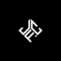 jfc brief logo ontwerp op zwarte achtergrond. jfc creatieve initialen brief logo concept. jfc brief ontwerp. vector