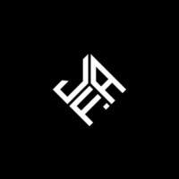 jfa brief logo ontwerp op zwarte achtergrond. jfa creatieve initialen brief logo concept. jfa-briefontwerp. vector