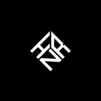 hnr brief logo ontwerp op zwarte achtergrond. hnr creatieve initialen brief logo concept. hnr brief ontwerp. vector