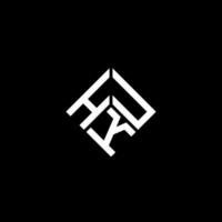hku brief logo ontwerp op zwarte achtergrond. hku creatieve initialen brief logo concept. hku-briefontwerp. vector