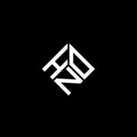 hno brief logo ontwerp op zwarte achtergrond. hno creatieve initialen brief logo concept. hno brief ontwerp. vector