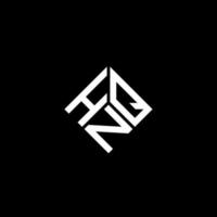 hnq brief logo ontwerp op zwarte achtergrond. hnq creatieve initialen brief logo concept. hnq brief ontwerp. vector