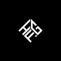 hfg brief logo ontwerp op zwarte achtergrond. hfg creatieve initialen brief logo concept. hfg brief ontwerp. vector