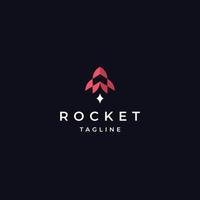 raket lancering logo pictogram ontwerp sjabloon platte vectorillustratie vector
