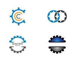 versnelling deel logo icon set