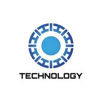 letter o tech of cirkel tech logo-ontwerp vector