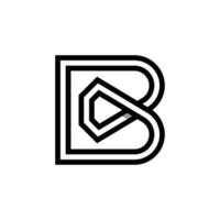 letter b diamant logo ontwerp vector