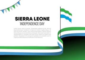 Sierra Leone Onafhankelijkheidsdag voor nationale viering op 27 april. vector