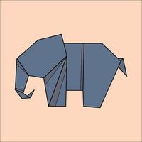 platte pictogram olifant vector