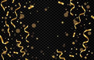 gouden confetti voor feest vector