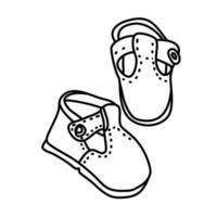 kinderschoenen, sandalen voor kinderen. vectorkrabbelillustratie. vector