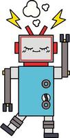 leuke cartoon dansende robot vector