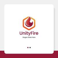 eenheid vuur logo vector