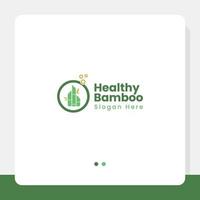 gezond bamboe logo concept vector