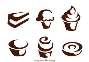 Cake Pictogrammen vector