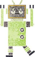 retro illustratie stijl cartoon robot vector