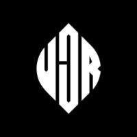 vjr cirkel letter logo ontwerp met cirkel en ellipsvorm. vjr ellipsletters met typografische stijl. de drie initialen vormen een cirkellogo. vjr cirkel embleem abstracte monogram brief mark vector. vector