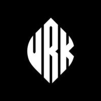 vrk cirkel letter logo ontwerp met cirkel en ellipsvorm. vrk ellipsletters met typografische stijl. de drie initialen vormen een cirkellogo. vrk cirkel embleem abstracte monogram brief mark vector. vector