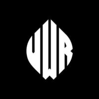 vwr cirkel letter logo ontwerp met cirkel en ellipsvorm. vwr ellipsletters met typografische stijl. de drie initialen vormen een cirkellogo. vwr cirkel embleem abstracte monogram brief mark vector. vector