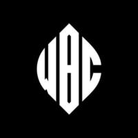 wbc cirkel letter logo ontwerp met cirkel en ellipsvorm. wbc ellipsletters met typografische stijl. de drie initialen vormen een cirkellogo. wbc cirkel embleem abstracte monogram brief mark vector. vector