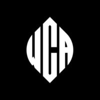 wca cirkel letter logo ontwerp met cirkel en ellipsvorm. wca ellipsletters met typografische stijl. de drie initialen vormen een cirkellogo. wca cirkel embleem abstracte monogram brief mark vector. vector