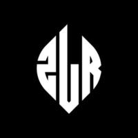 zlr cirkel letter logo-ontwerp met cirkel en ellipsvorm. zlr ellipsletters met typografische stijl. de drie initialen vormen een cirkellogo. zlr cirkel embleem abstracte monogram brief mark vector. vector