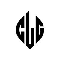 clg cirkel letter logo-ontwerp met cirkel en ellipsvorm. clg ellipsletters met typografische stijl. de drie initialen vormen een cirkellogo. clg cirkel embleem abstracte monogram brief mark vector. vector