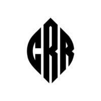 crr cirkel letter logo ontwerp met cirkel en ellipsvorm. crr ellipsletters met typografische stijl. de drie initialen vormen een cirkellogo. crr cirkel embleem abstracte monogram brief mark vector. vector