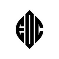 eoc cirkel letter logo ontwerp met cirkel en ellipsvorm. eoc ellipsletters met typografische stijl. de drie initialen vormen een cirkellogo. eoc cirkel embleem abstracte monogram brief mark vector. vector