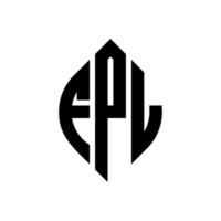 fpl cirkel letter logo-ontwerp met cirkel en ellipsvorm. fpl ellipsletters met typografische stijl. de drie initialen vormen een cirkellogo. fpl cirkel embleem abstracte monogram brief mark vector. vector