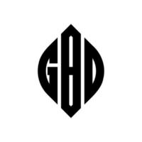 gbd cirkel letter logo ontwerp met cirkel en ellipsvorm. gbd ellipsletters met typografische stijl. de drie initialen vormen een cirkellogo. GBD cirkel embleem abstracte monogram brief mark vector. vector