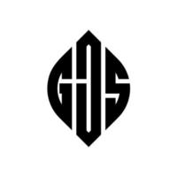 gjs cirkel letter logo-ontwerp met cirkel en ellipsvorm. gjs ellipsletters met typografische stijl. de drie initialen vormen een cirkellogo. gjs cirkel embleem abstracte monogram brief mark vector. vector