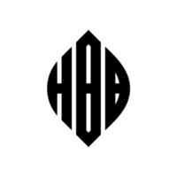 hbb cirkel letter logo ontwerp met cirkel en ellipsvorm. hbb ellipsletters met typografische stijl. de drie initialen vormen een cirkellogo. hbb cirkel embleem abstracte monogram brief mark vector. vector