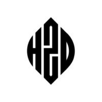 hzd cirkel letter logo ontwerp met cirkel en ellipsvorm. hzd ellipsletters met typografische stijl. de drie initialen vormen een cirkellogo. hzd cirkel embleem abstracte monogram brief mark vector. vector