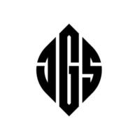 jgs cirkel letter logo ontwerp met cirkel en ellipsvorm. jgs ellipsletters met typografische stijl. de drie initialen vormen een cirkellogo. jgs cirkel embleem abstracte monogram brief mark vector. vector