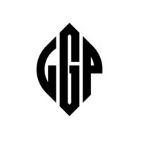 lgp cirkel letter logo ontwerp met cirkel en ellipsvorm. lgp ellipsletters met typografische stijl. de drie initialen vormen een cirkellogo. lgp cirkel embleem abstracte monogram brief mark vector. vector