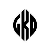 lkd cirkel letter logo ontwerp met cirkel en ellipsvorm. lkd ellipsletters met typografische stijl. de drie initialen vormen een cirkellogo. lkd cirkel embleem abstracte monogram brief mark vector. vector