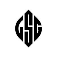 lsg cirkel letter logo ontwerp met cirkel en ellipsvorm. lsg ellipsletters met typografische stijl. de drie initialen vormen een cirkellogo. lsg cirkel embleem abstracte monogram brief mark vector. vector