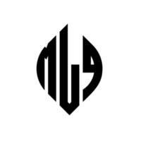 mlq cirkel letter logo-ontwerp met cirkel en ellipsvorm. mlq ellipsletters met typografische stijl. de drie initialen vormen een cirkellogo. mlq cirkel embleem abstracte monogram brief mark vector. vector