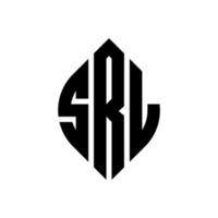 srl cirkel letter logo ontwerp met cirkel en ellipsvorm. srl ellipsletters met typografische stijl. de drie initialen vormen een cirkellogo. srl cirkel embleem abstracte monogram brief mark vector. vector