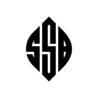 ssb cirkel letter logo ontwerp met cirkel en ellipsvorm. ssb ellipsletters met typografische stijl. de drie initialen vormen een cirkellogo. ssb cirkel embleem abstracte monogram brief mark vector. vector