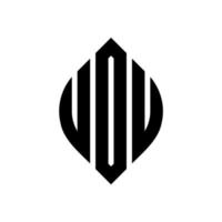 udu cirkel letter logo ontwerp met cirkel en ellipsvorm. udu-ellipsletters met typografische stijl. de drie initialen vormen een cirkellogo. udu cirkel embleem abstracte monogram brief mark vector. vector