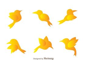 Vliegende Vogelpictogrammen vector