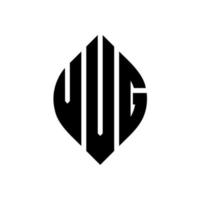 vvg cirkel letter logo ontwerp met cirkel en ellipsvorm. vvg ellipsletters met typografische stijl. de drie initialen vormen een cirkellogo. vvg cirkel embleem abstracte monogram brief mark vector. vector